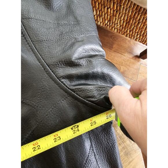 Duke Haband Vintage Black Leather Bomber Jacket Men's Size XL - Picture 8 of 10